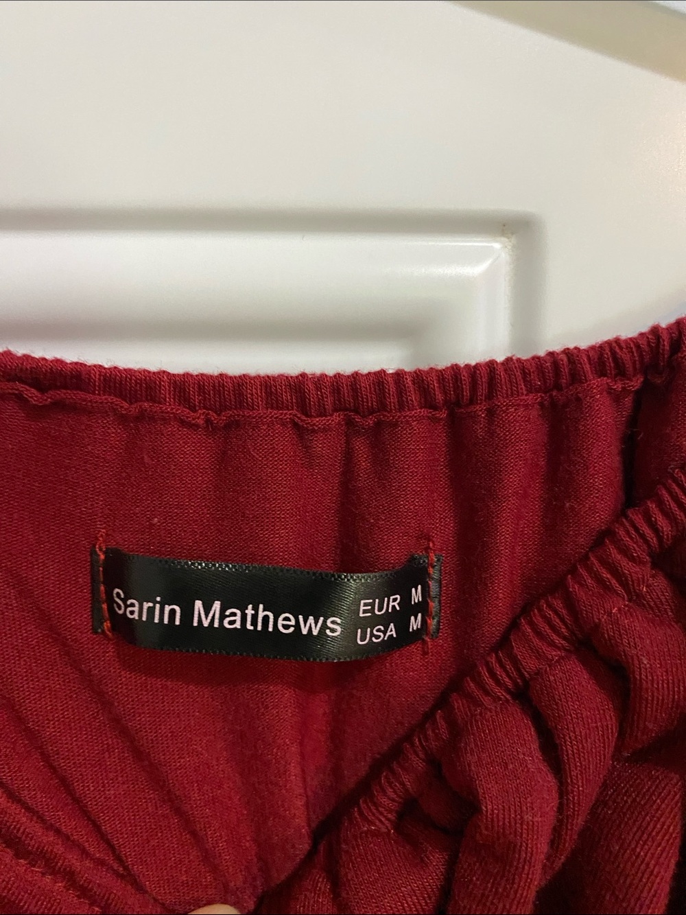 Off-Shoulder Maxi Dress — Wine Red - Picture 2 of 5